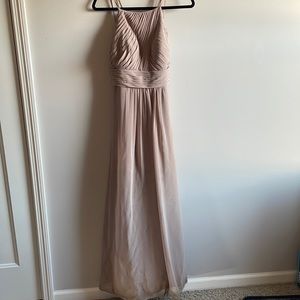 Azazie taupe bridesmaid dress